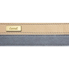 Dog Leash in Soft Champagne Leather with Wool felt - lurril