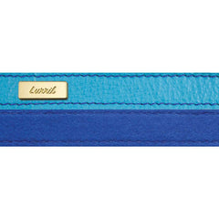 Dog Leash in Soft Turquoise Leather with Wool felt - lurril