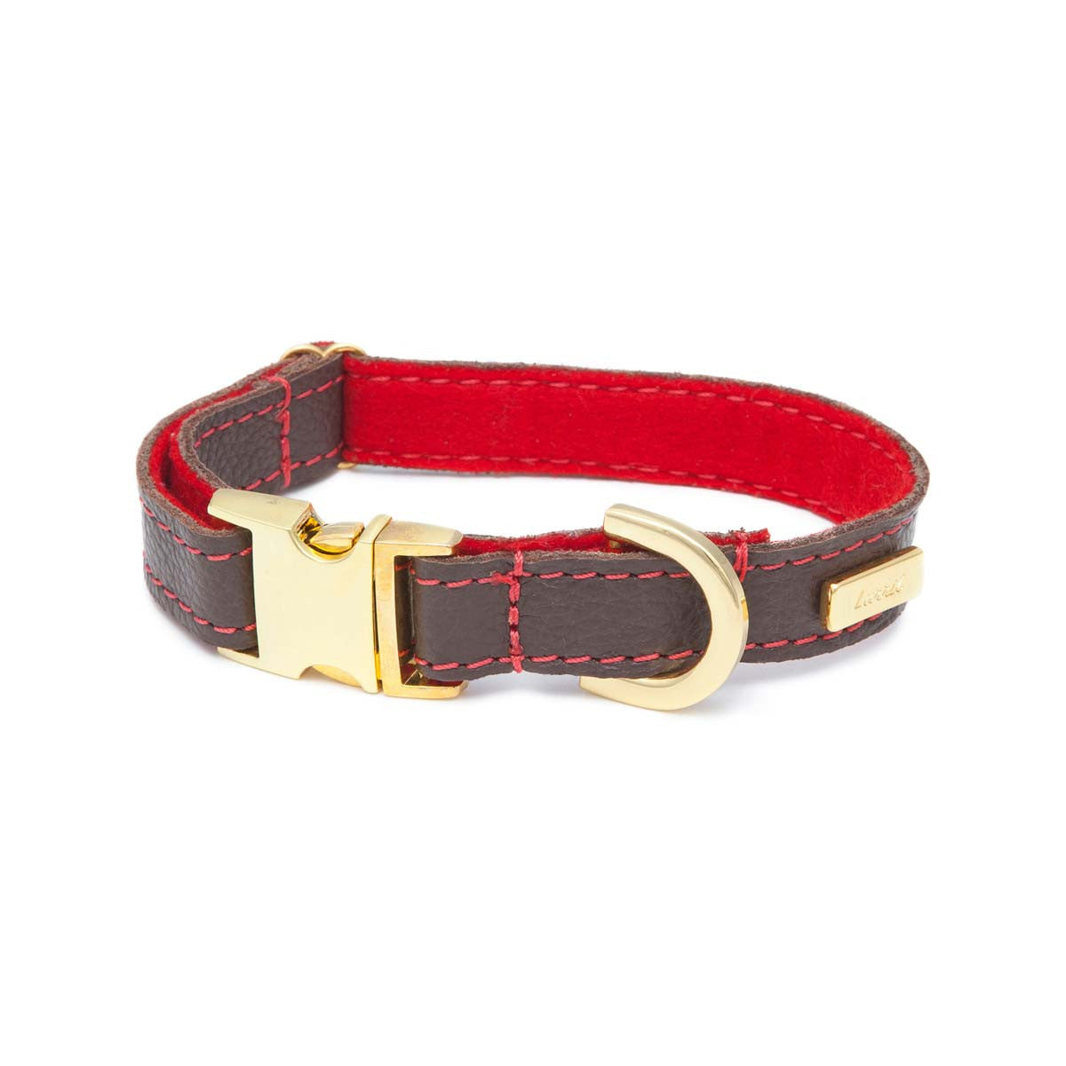 Classic Plaid Leather Dog Collar And Leash Set