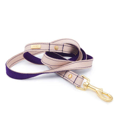 Dog Leash in Soft Nude Leather with Wool felt - lurril