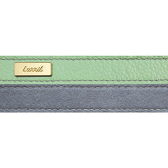 Dog Leash in Soft Mint Leather with Wool felt - lurril